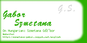 gabor szmetana business card